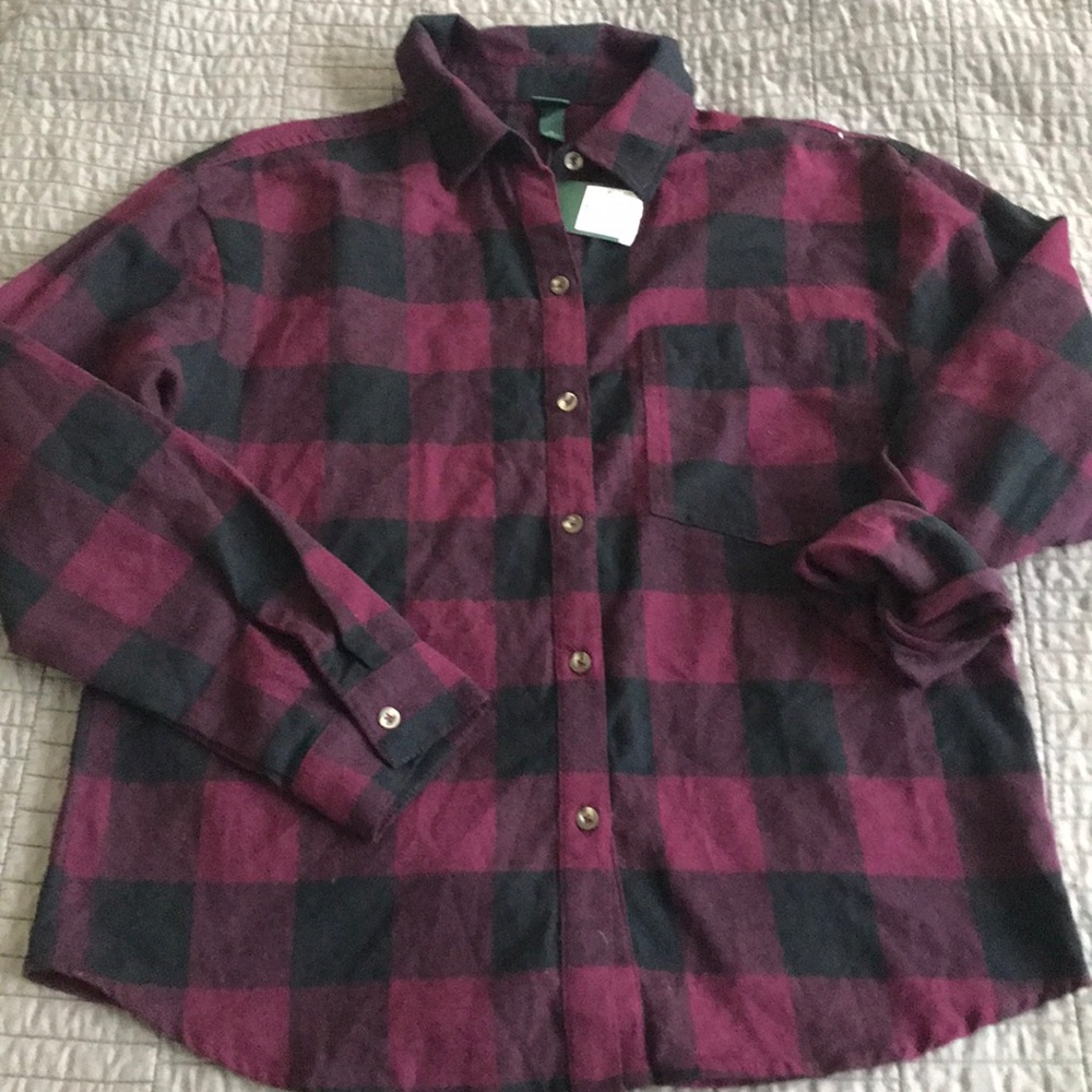 Plaid button up shirt